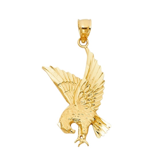 14K Yellow Gold Eagle Pendant